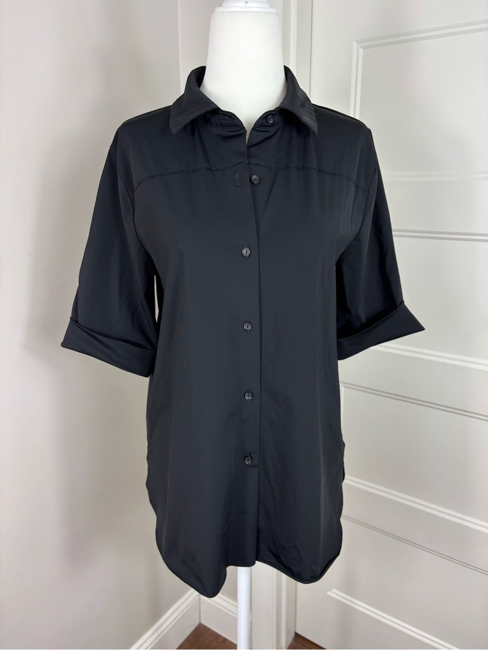 Lysse Josie Short Sleeve Button Down Size S